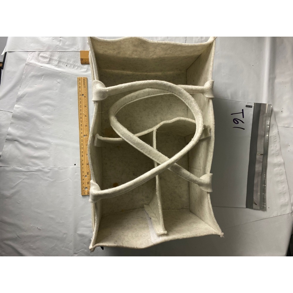 Unbranded Felt Storage Organizer Caddy Bag Bin Dividers White